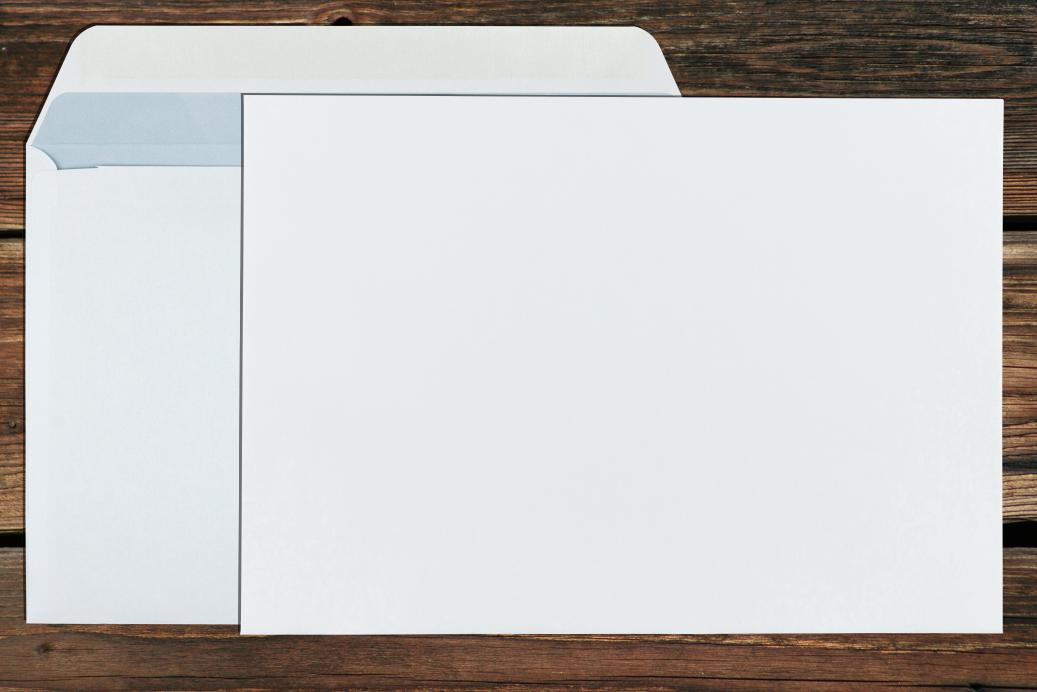 Kuvertierhüllen C4 229x324 mm Nassklebend Hochweiß 100 g/qm